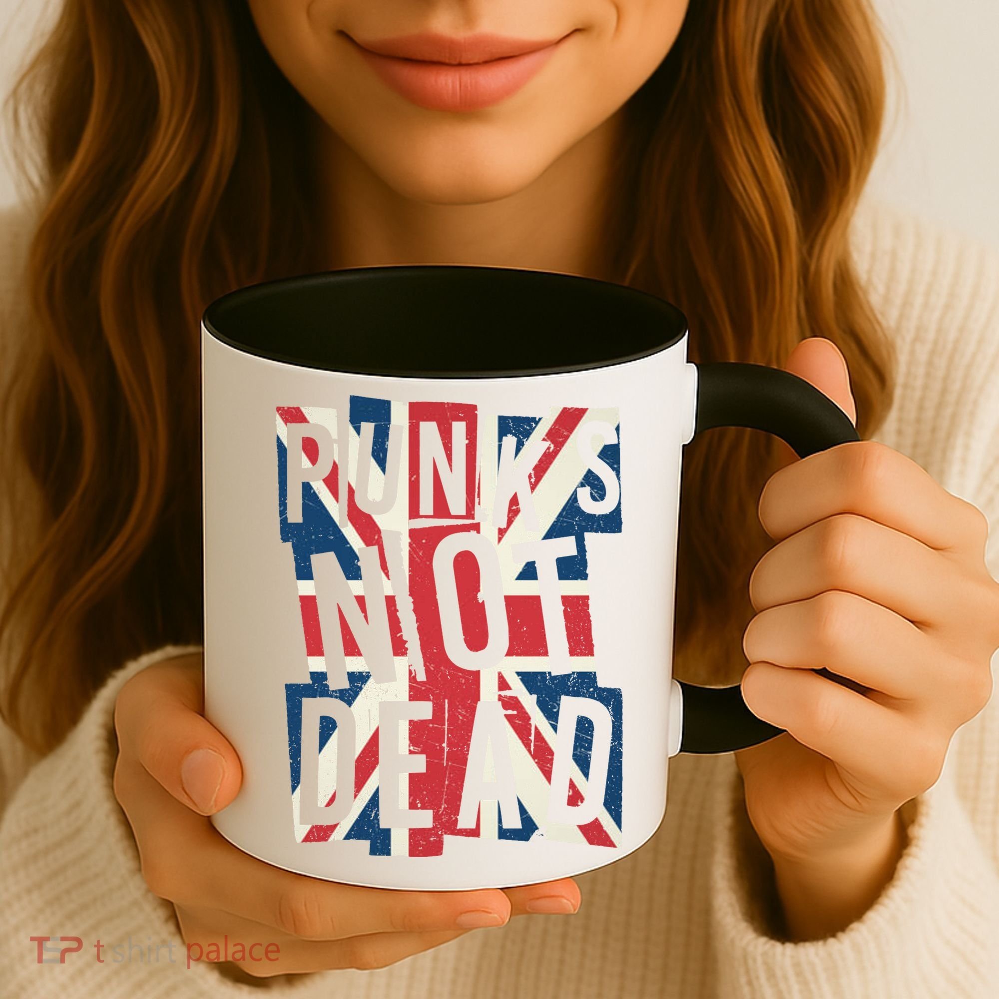 Punks Not Dead British Flag Britain England Coffee Mug