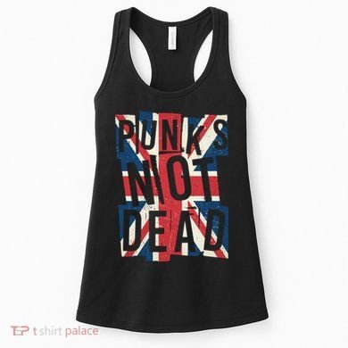 Punks Not Dead British Flag Britain England Women's Tank Top