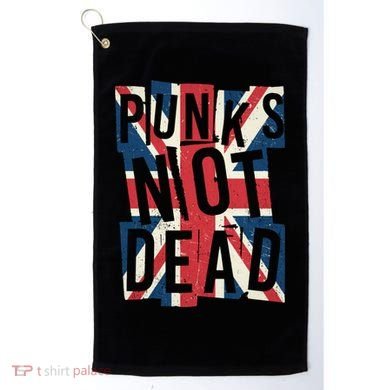 Punks Not Dead British Flag Britain England Golf Towel