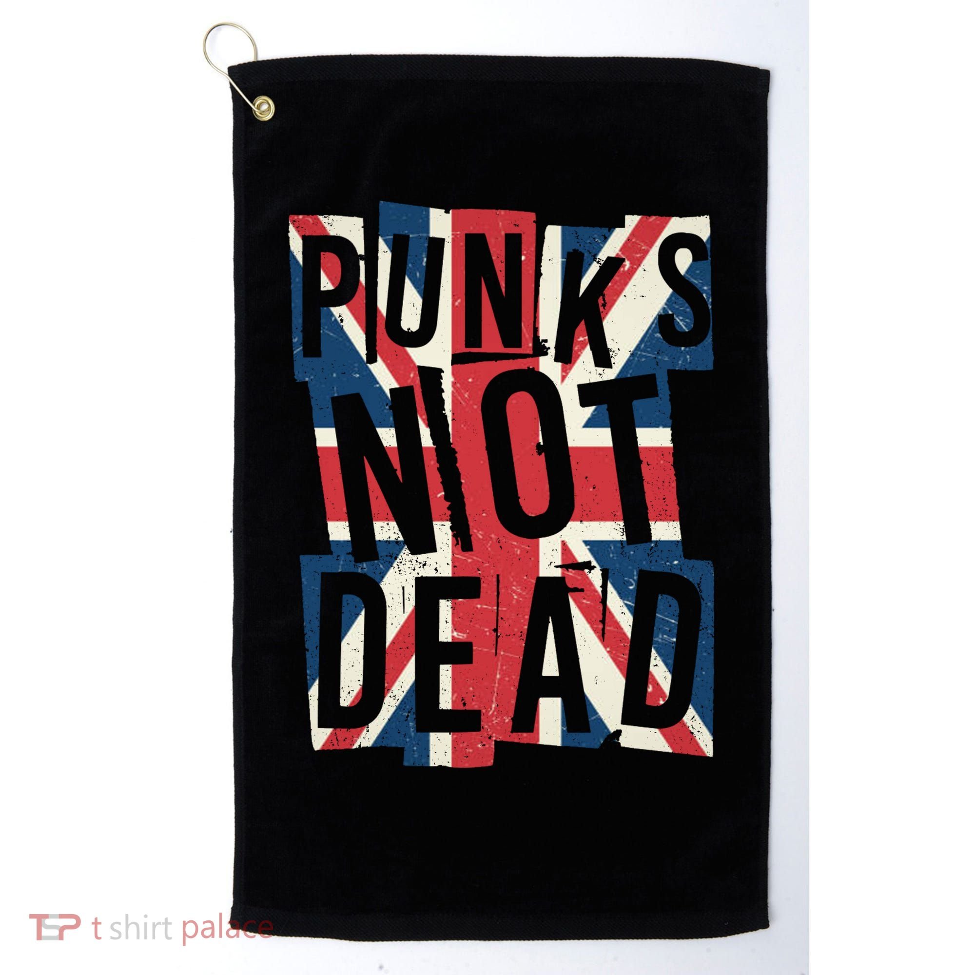 Punks Not Dead British Flag Britain England Golf Towel