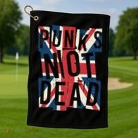 Punks Not Dead British Flag Britain England Golf Towel thumb 1
