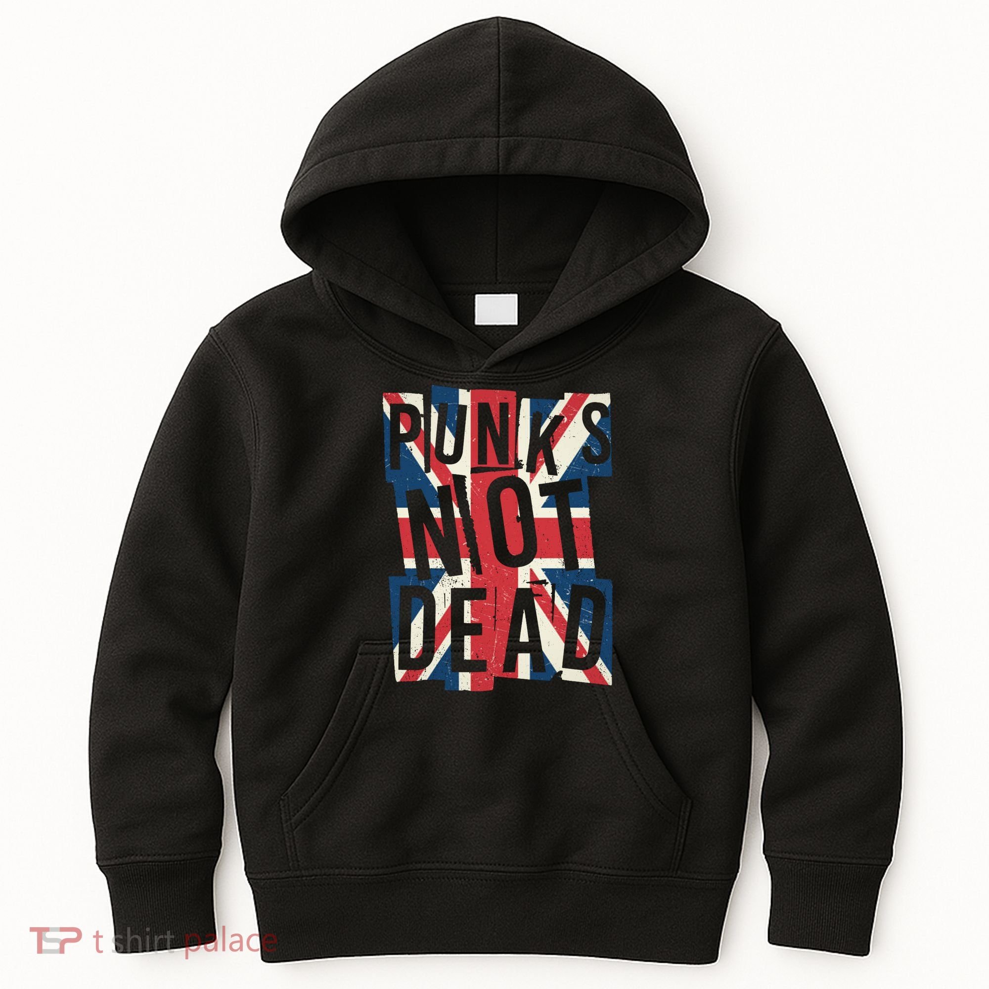 Punks Not Dead British Flag Britain England Kids Hoodie