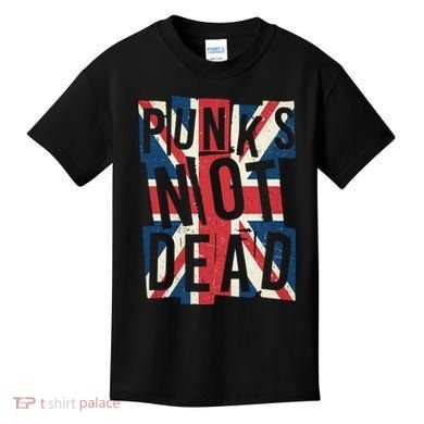 Punks Not Dead British Flag Britain England Kids T-Shirt