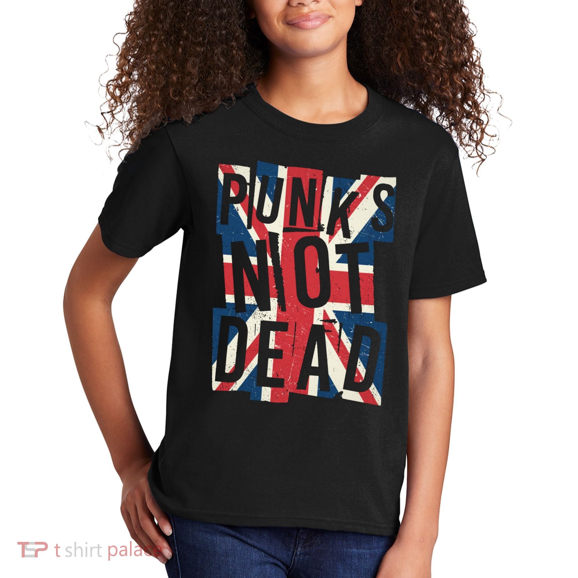 Punks Not Dead British Flag Britain England Kids T-Shirt
