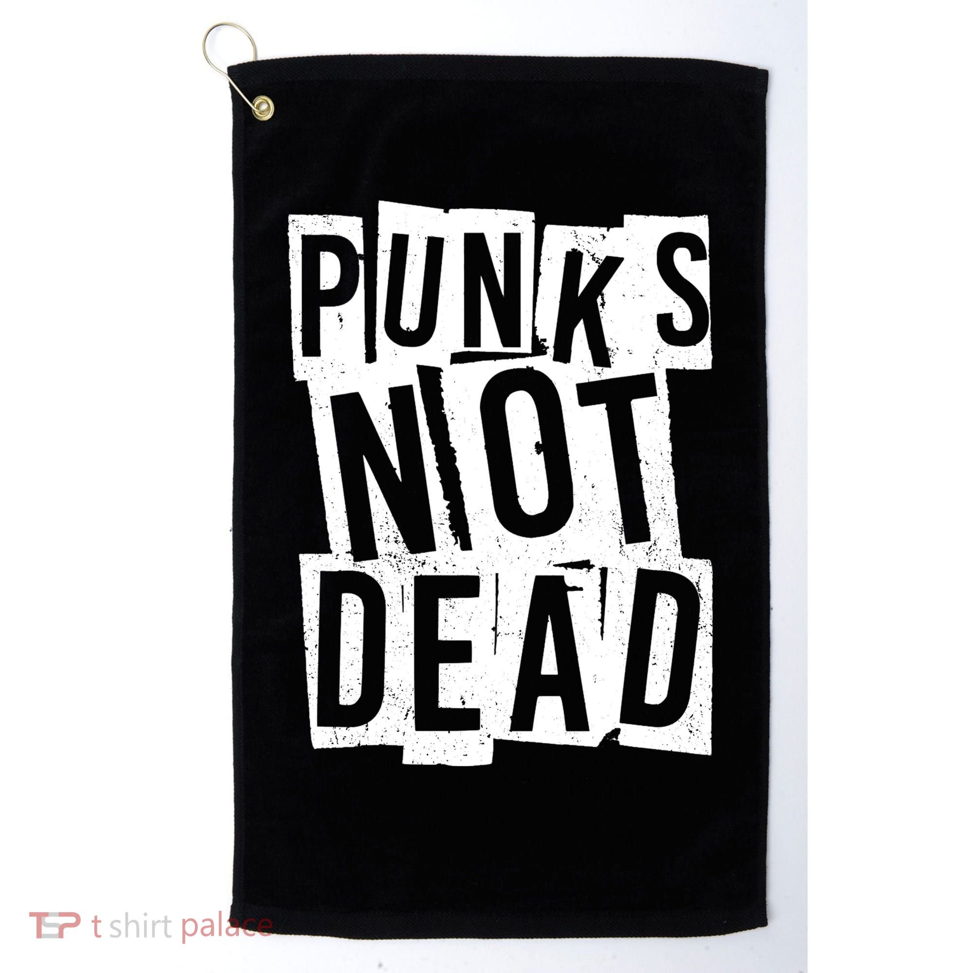 Punks Not Dead Golf Towel