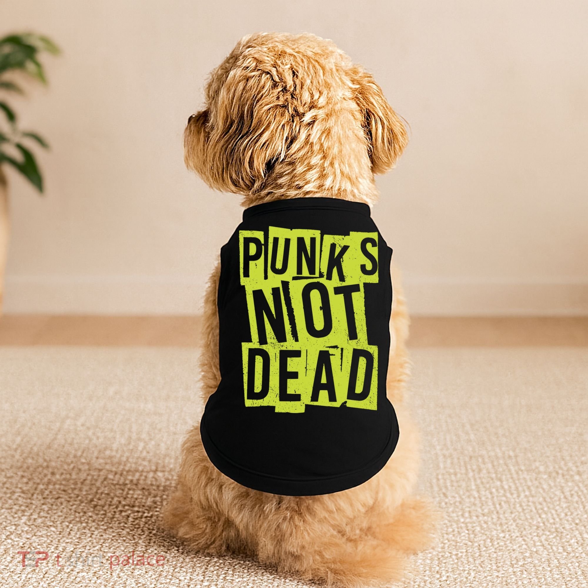 Punks Not Dead Neon Logo Doggie Tank