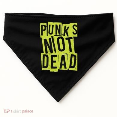 Punks Not Dead Neon Logo USA-Made Doggie Bandana