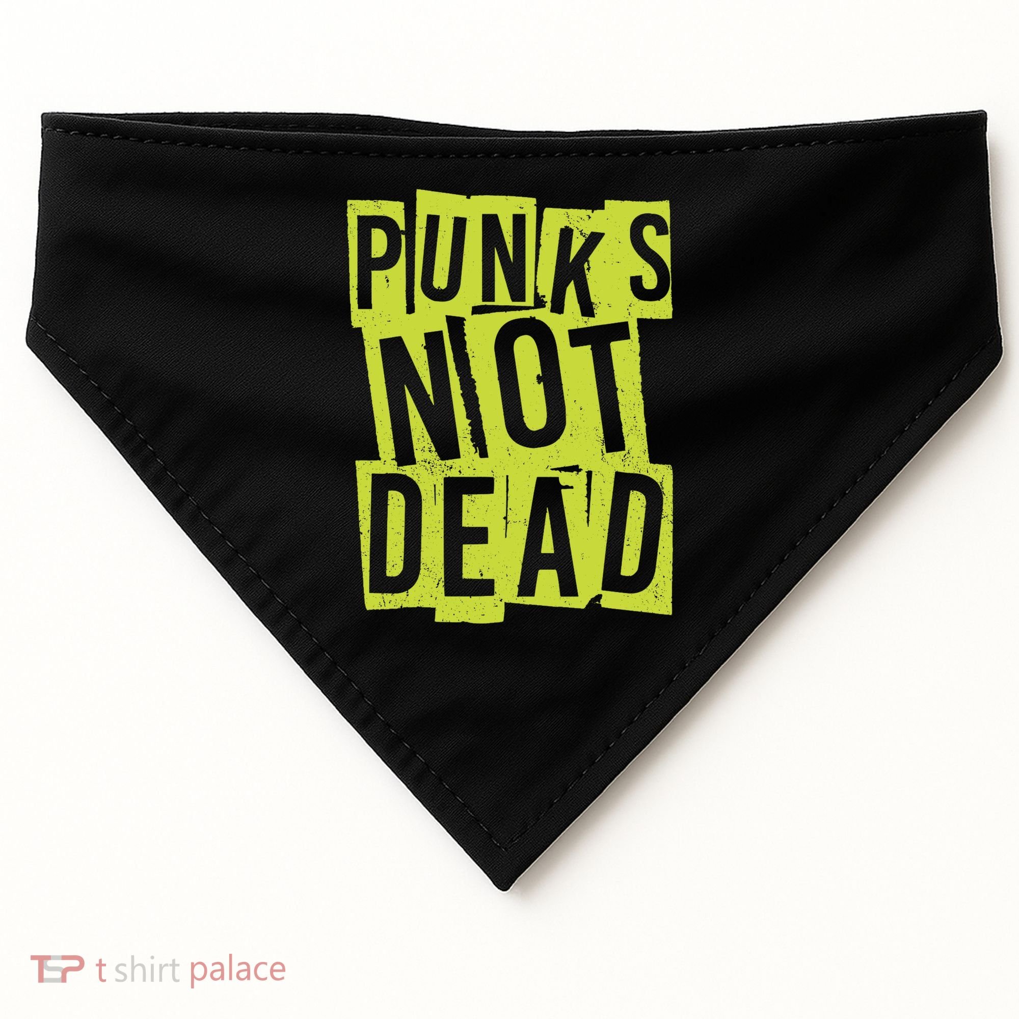 Punks Not Dead Neon Logo USA-Made Doggie Bandana