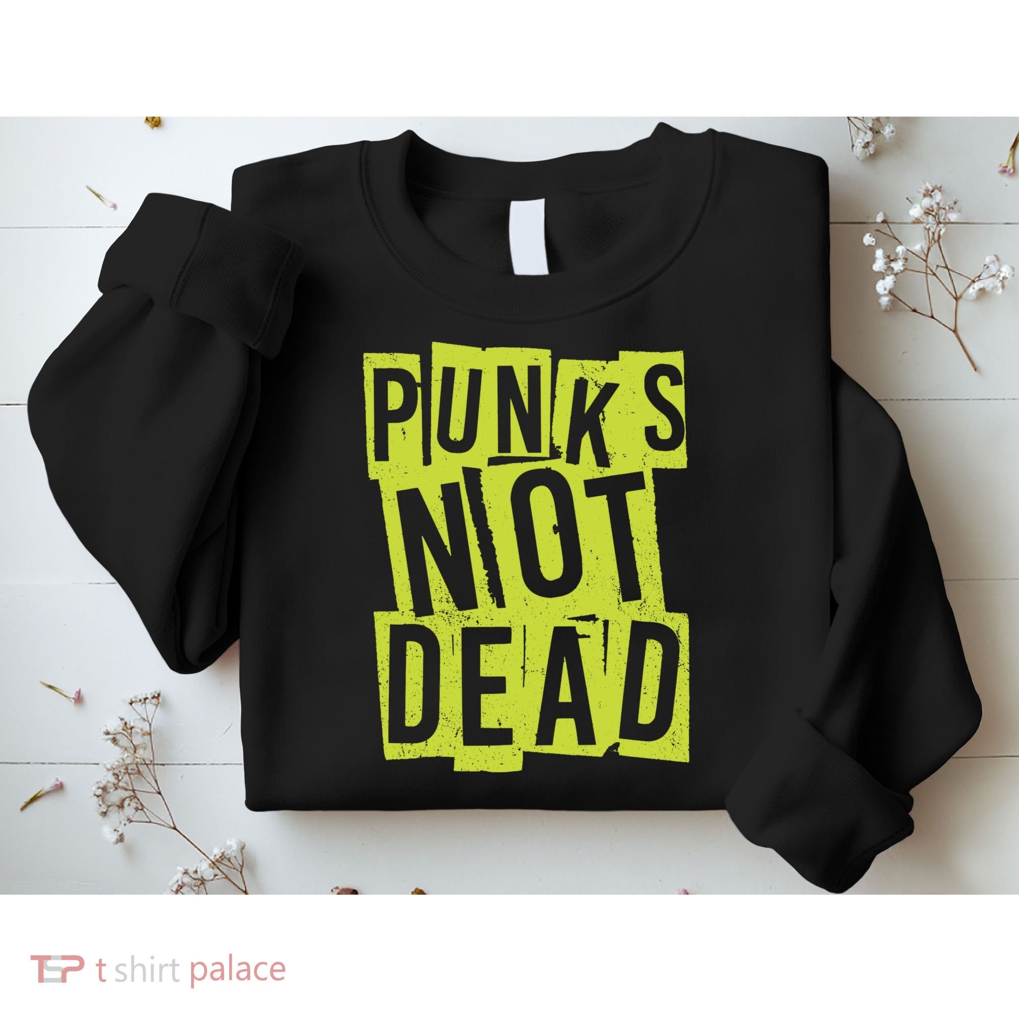 Punks Not Dead Neon Logo Sweatshirt