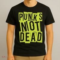 Punks Not Dead Neon Logo T-Shirt thumb 3