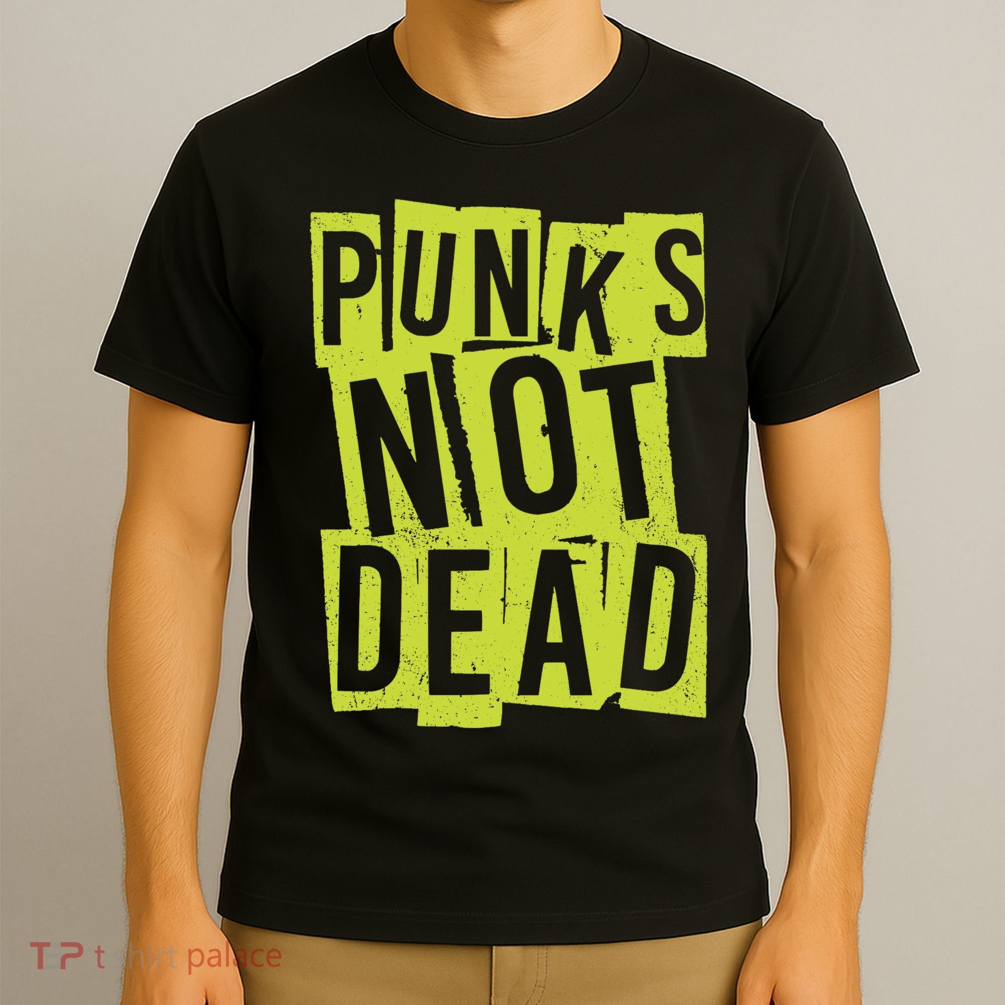 Punks Not Dead Neon Logo T-Shirt