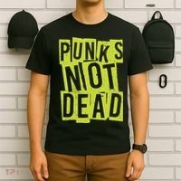 Punks Not Dead Neon Logo T-Shirt thumb 6
