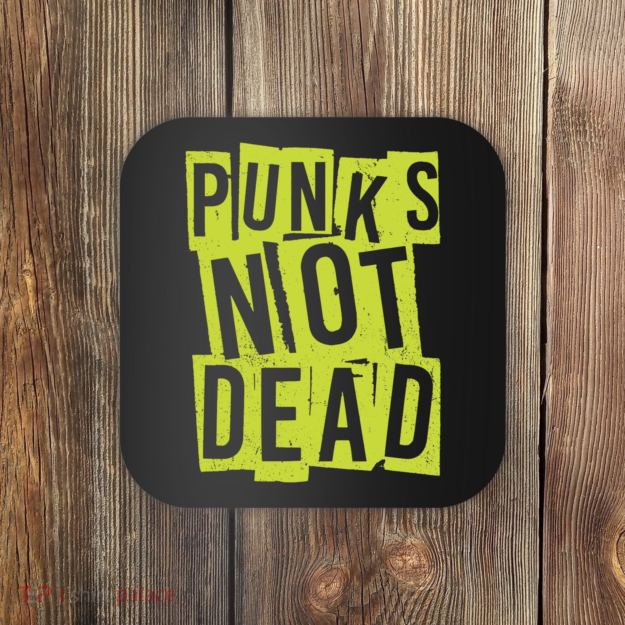 Punks Not Dead Neon Logo Coaster