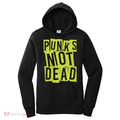 Punks Not Dead Neon Logo Women's Hoodie
