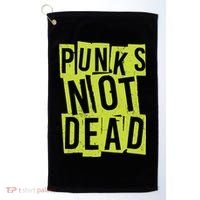 Punks Not Dead Neon Logo Golf Towel thumb 0