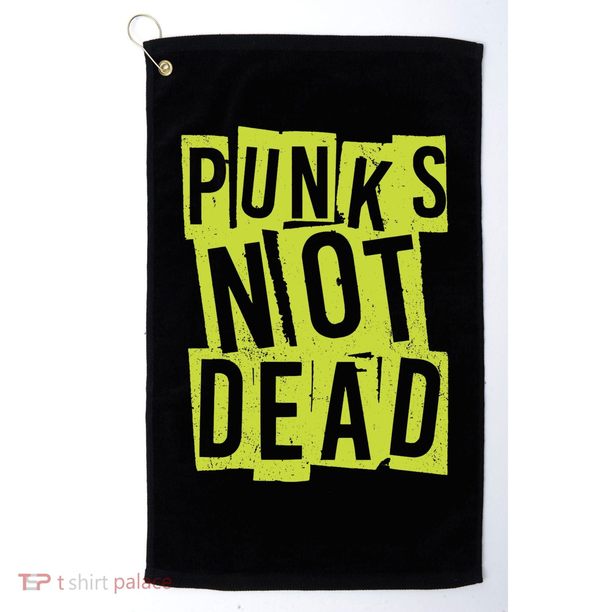 Punks Not Dead Neon Logo Golf Towel