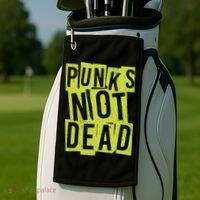 Punks Not Dead Neon Logo Golf Towel thumb 2