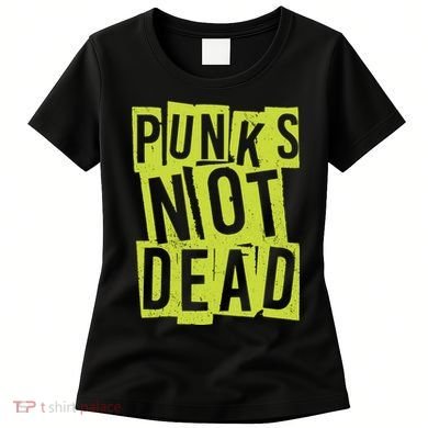 Punks Not Dead Neon Logo Women's T-Shirt
