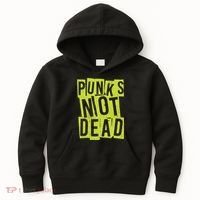 Punks Not Dead Neon Logo Kids Hoodie thumb 0