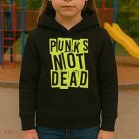 Punks Not Dead Neon Logo Kids Hoodie thumb 3