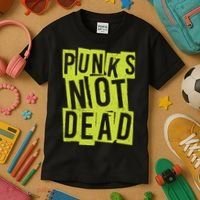 Punks Not Dead Neon Logo Kids T-Shirt thumb 3