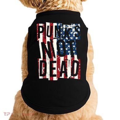 Punks Not Dead USA American Flag Doggie Tank
