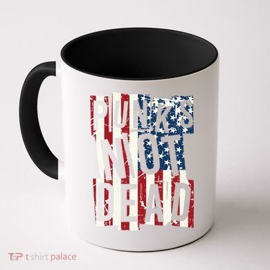 Punks Not Dead USA American Flag Coffee Mug