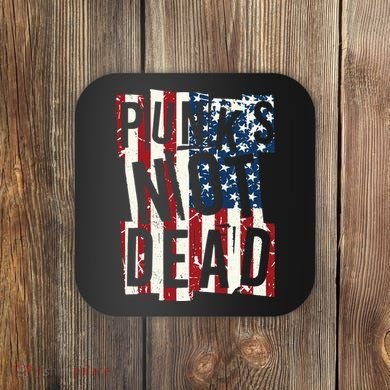 Punks Not Dead USA American Flag Coaster