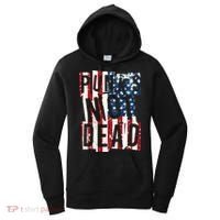 Punks Not Dead USA American Flag Women's Hoodie thumb 0