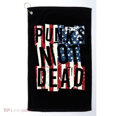 Punks Not Dead USA American Flag Golf Towel
