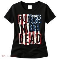 Punks Not Dead USA American Flag Women's T-Shirt thumb 0