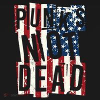 Punks Not Dead USA American Flag Women's T-Shirt thumb 6