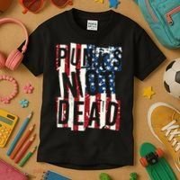 Punks Not Dead USA American Flag Kids T-Shirt thumb 3