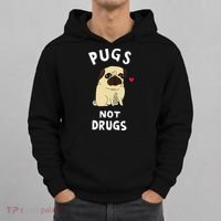 Pugs Not Drugs Hoodie thumb 0