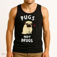 Pugs Not Drugs Tank Top thumb 3