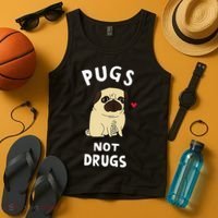Pugs Not Drugs Tank Top thumb 4