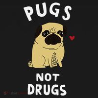 Pugs Not Drugs Funny Present For Dog Lover Pets Women's Hoodie thumb 2