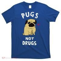 Pugs Not Drugs Funny Present For Dog Lover Pets T-Shirt thumb 0