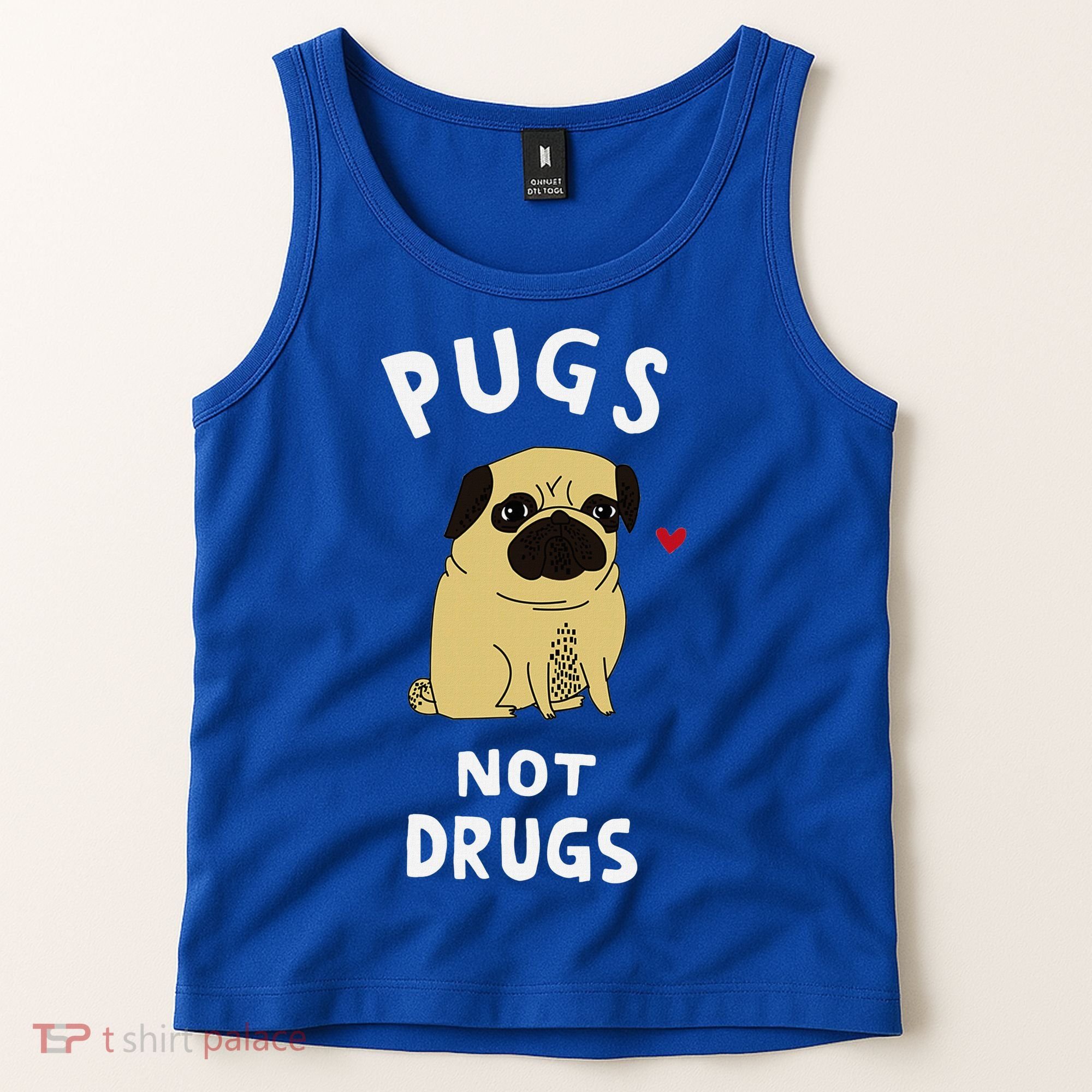 Pugs Not Drugs Funny Present For Dog Lover Pets Tank Top