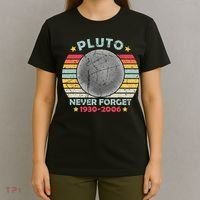 Pluto Never Forget Funny Space Vintage Retro Astronomy T-Shirt thumb 4