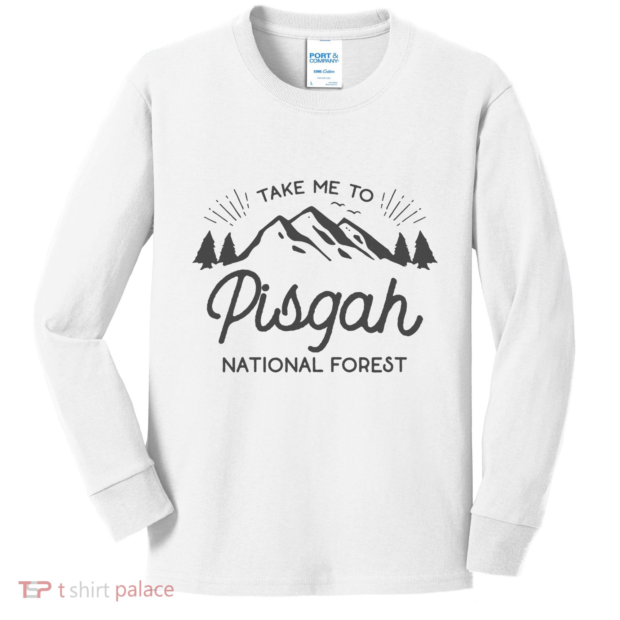 Pisgah National Forest Park North Carolina Kids Long Sleeve Shirt