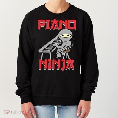 Piano Ninja Funny Keyboard Player Pianist Gift Women's Sweatshirt