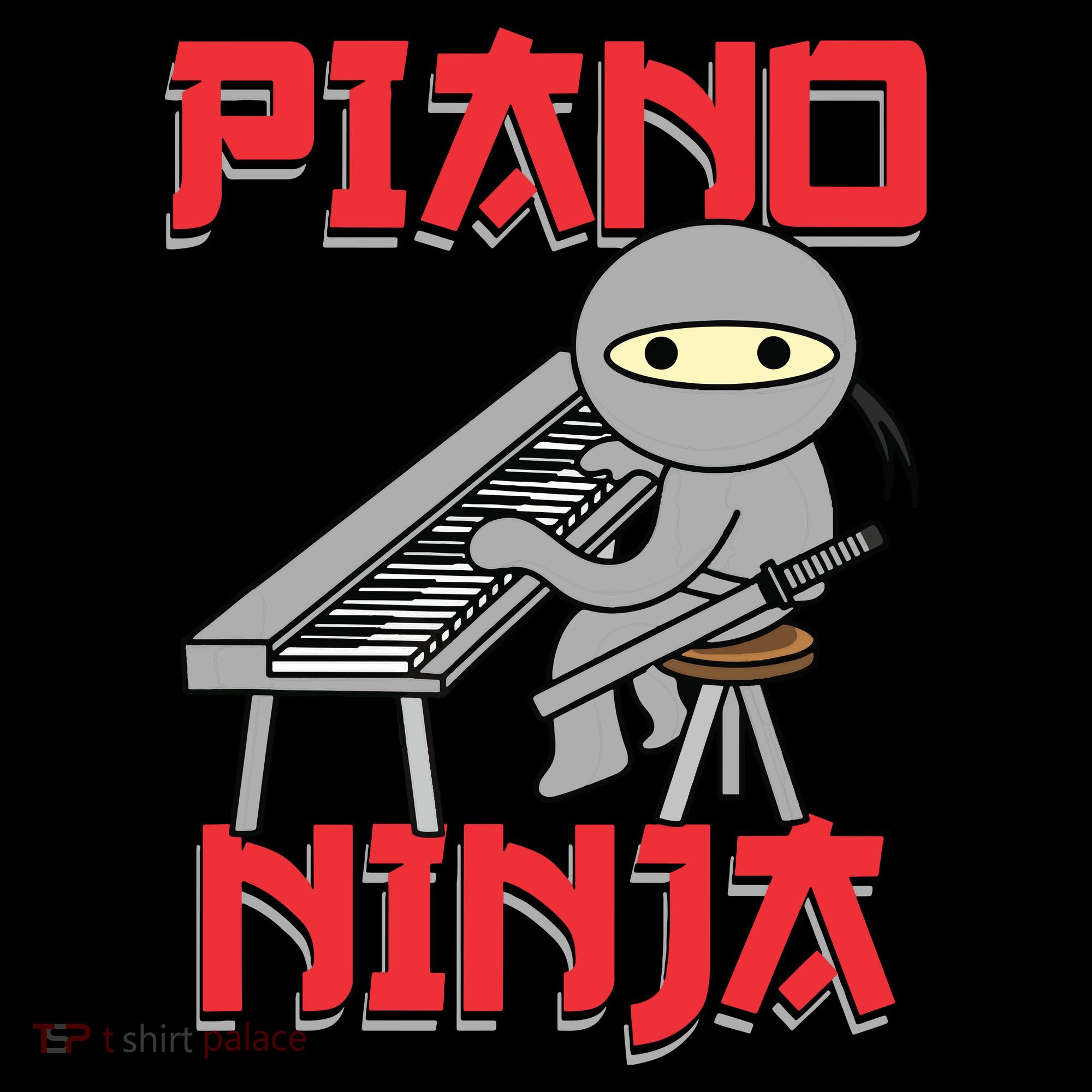 Piano Ninja Funny Keyboard Player Pianist Gift Coaster