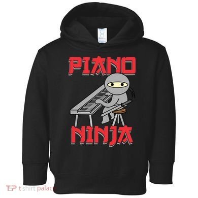 Piano Ninja Funny Keyboard Player Pianist Gift Toddler Hoodie