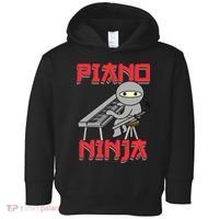 Piano Ninja Funny Keyboard Player Pianist Gift Toddler Hoodie thumb 0