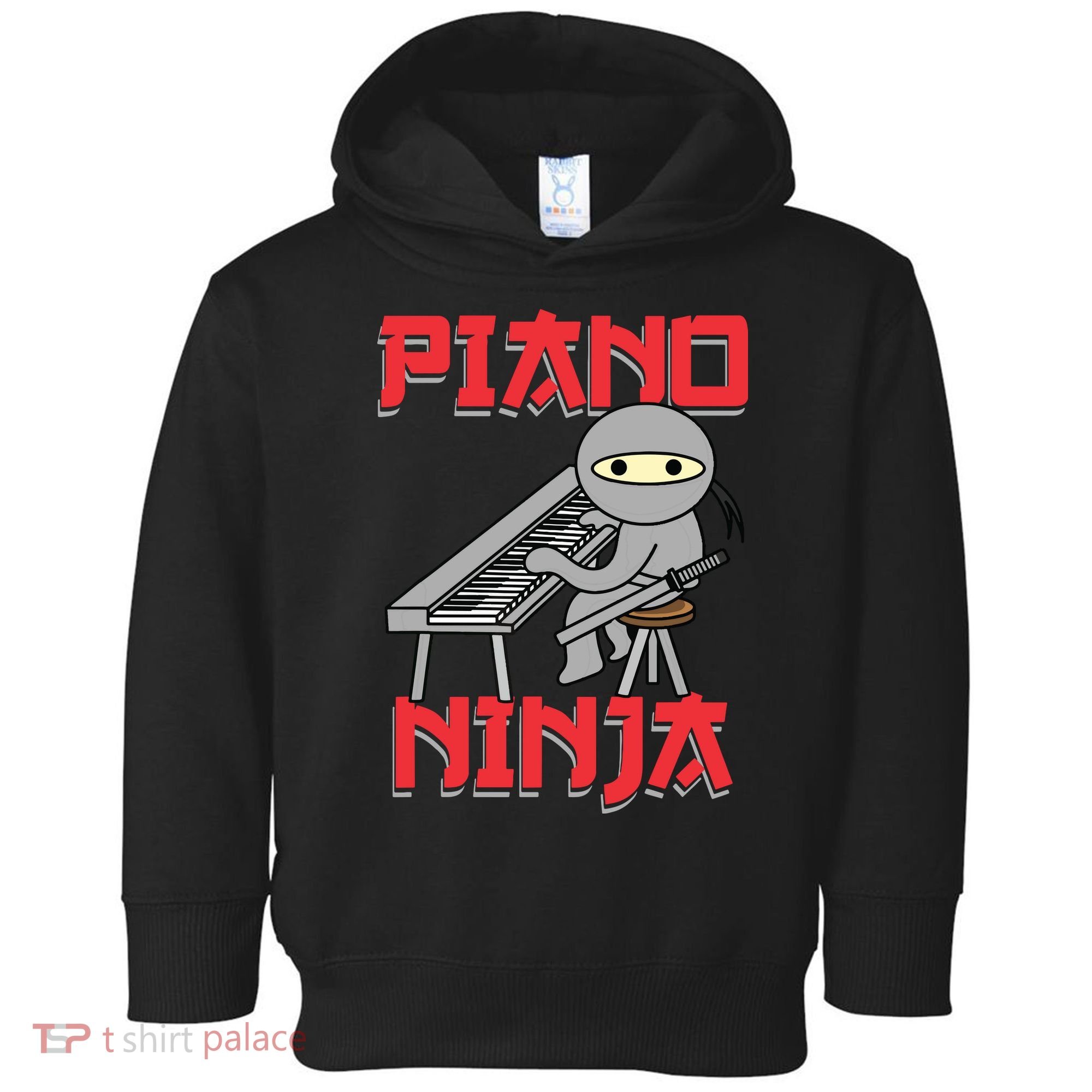Piano Ninja Funny Keyboard Player Pianist Gift Toddler Hoodie