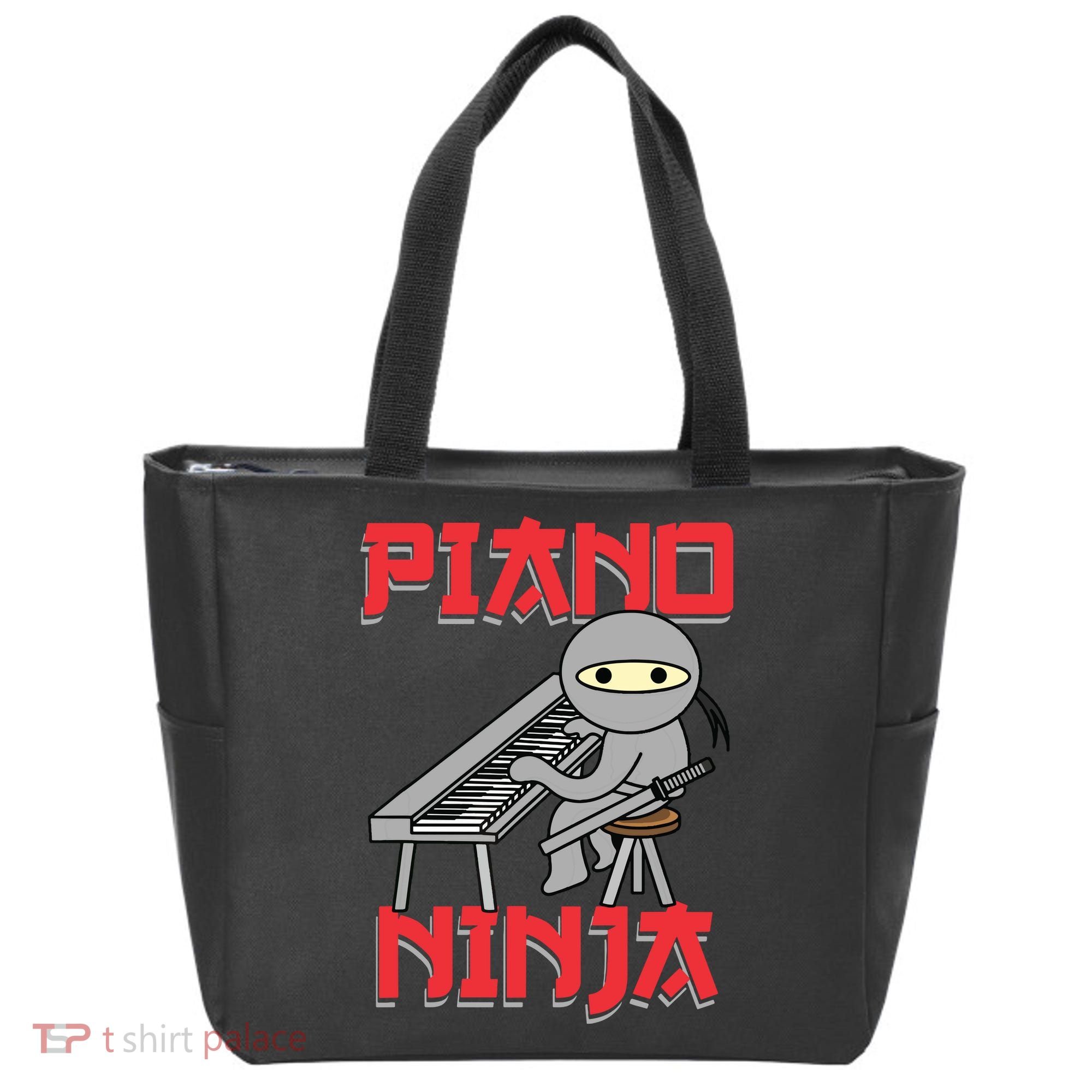 Piano Ninja Funny Keyboard Player Pianist Gift Tote Bag