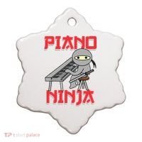 Piano Ninja Funny Keyboard Player Pianist Gift Ceramic Ornament thumb 0