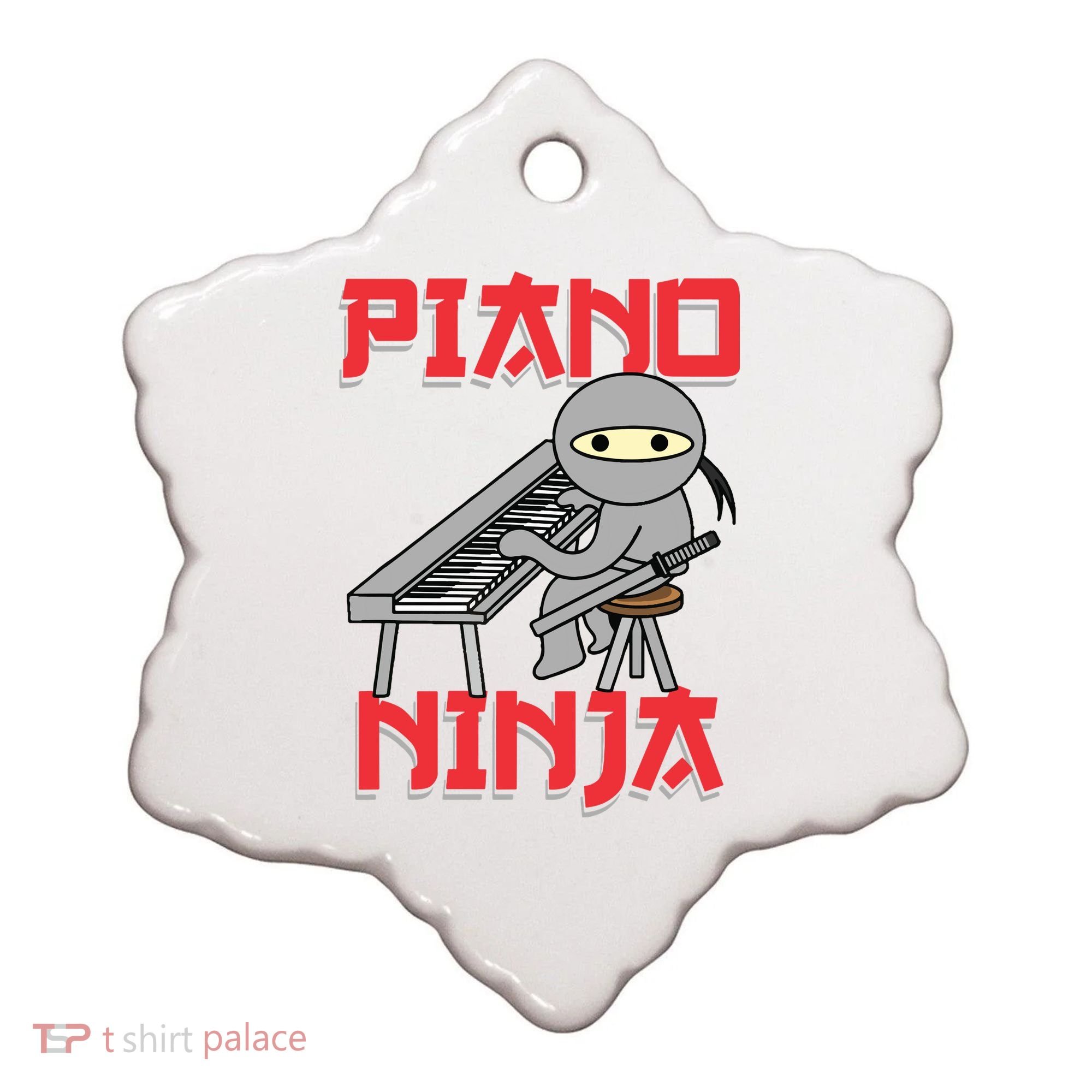 Piano Ninja Funny Keyboard Player Pianist Gift Ceramic Ornament