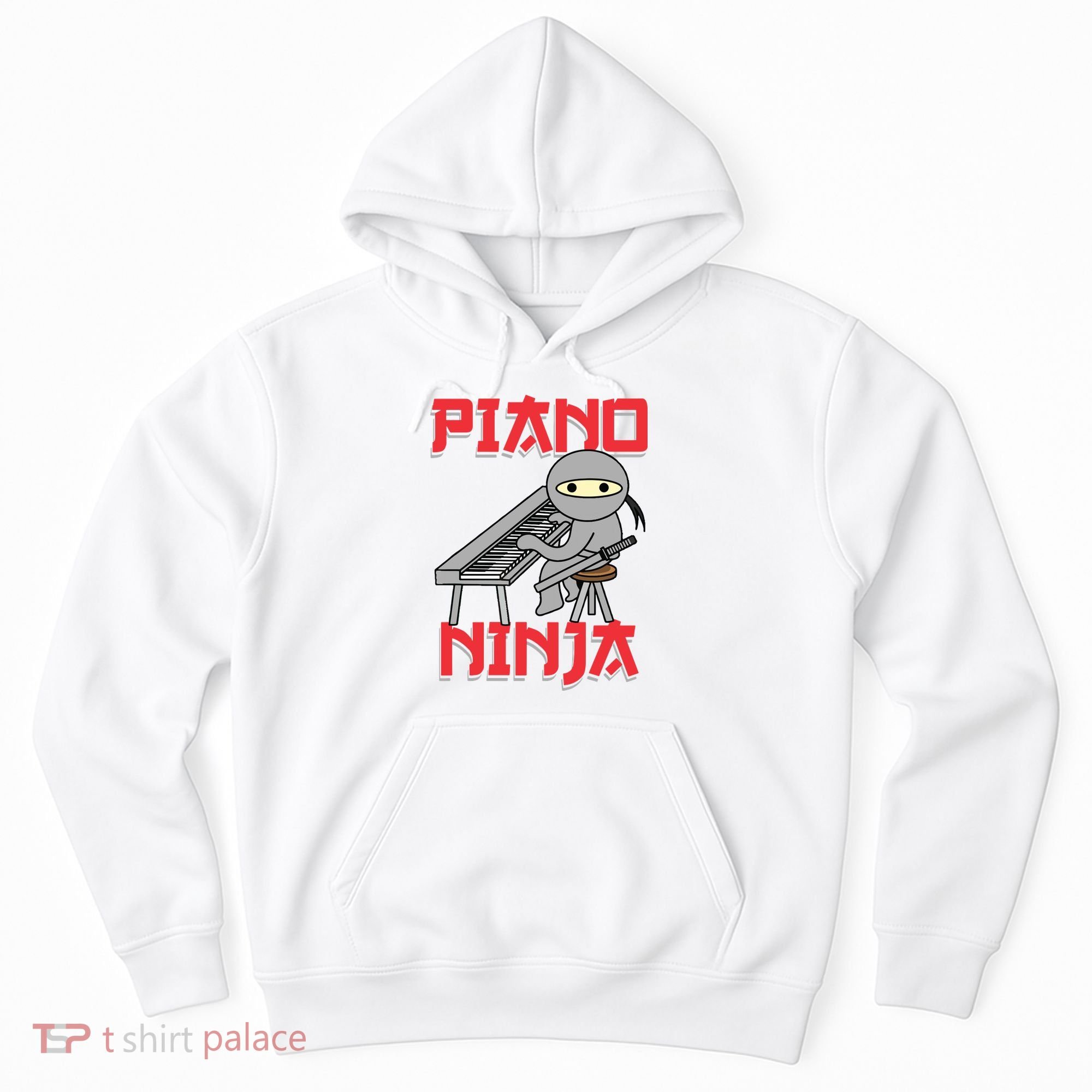 Piano Ninja Funny Keyboard Player Pianist Gift Hoodie